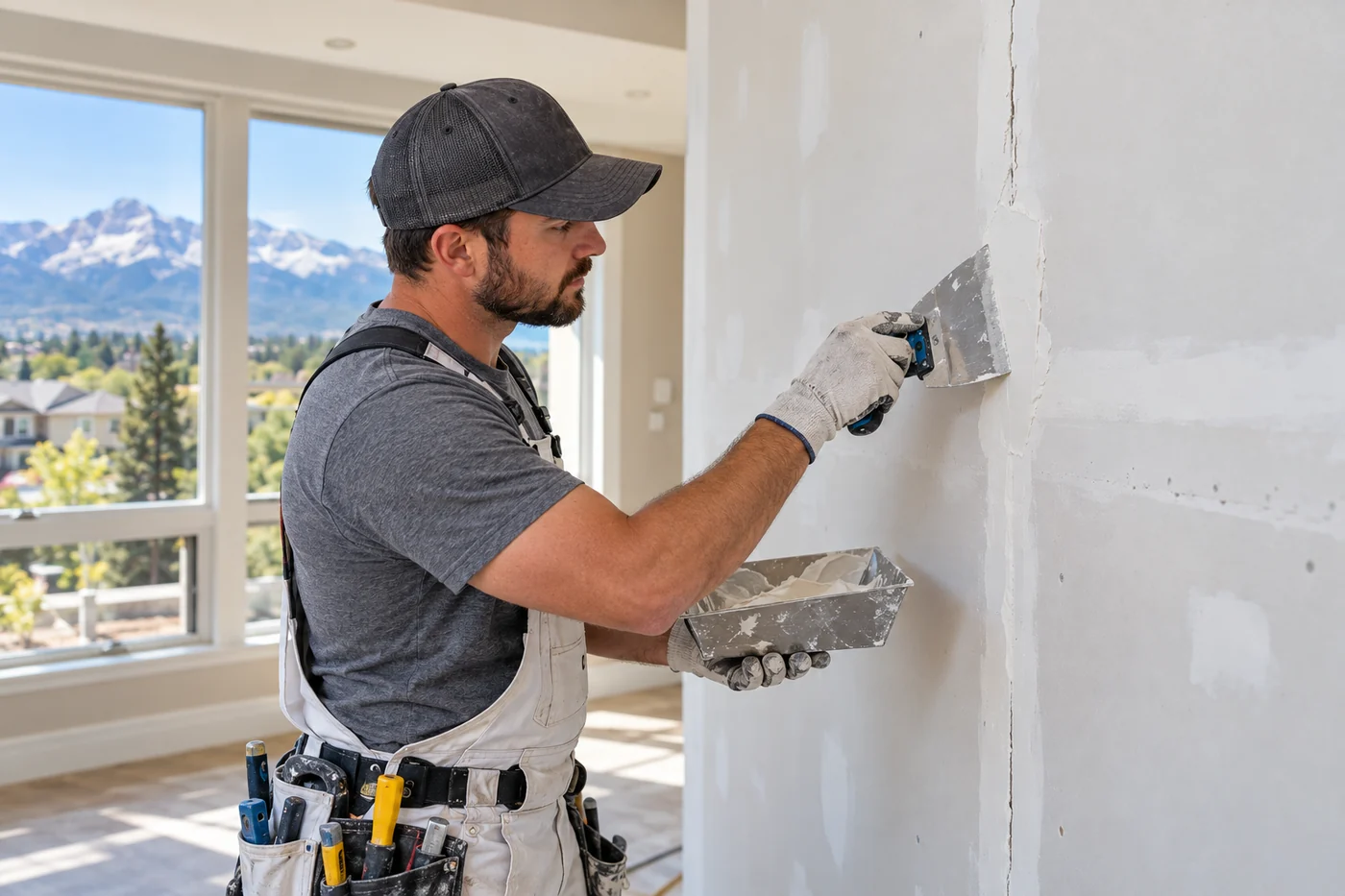 Drywall repair and finishing work